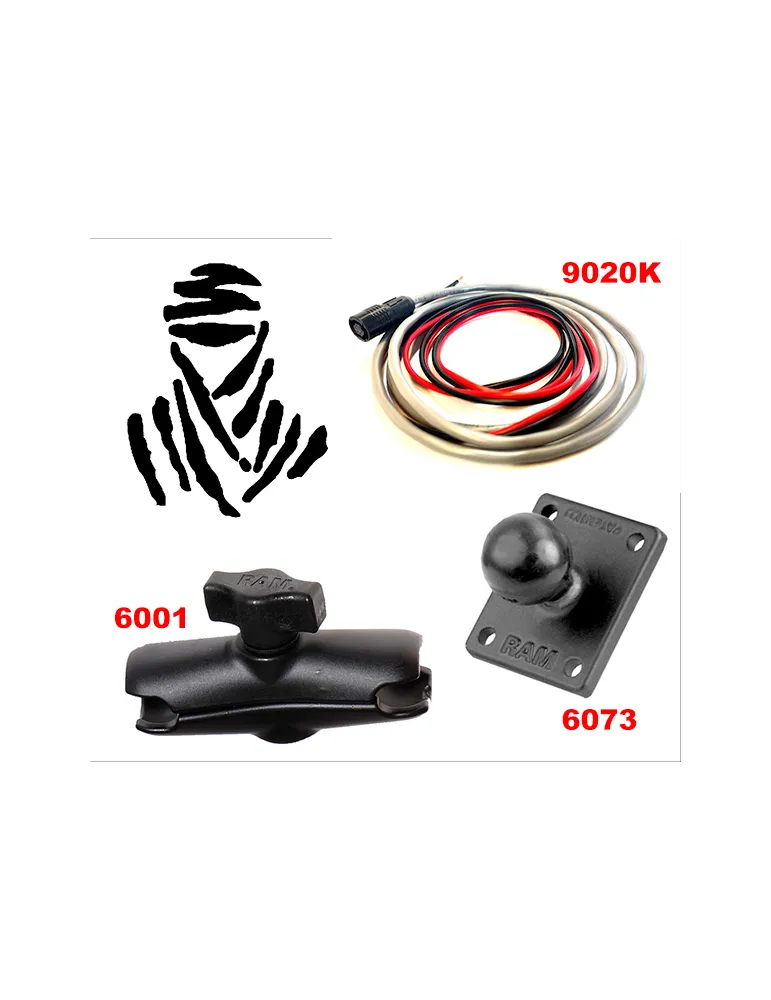 MOUNTING KIT: 9020K voedingskabel + 2 RAM-Mount 6001, 6073